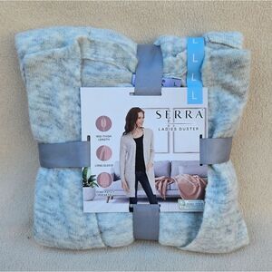 Serra Ladies Soft Long Sleeve Duster With Pockets Gray Size L